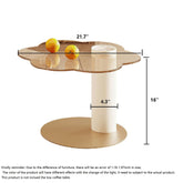 Petal-shaped high coffee table designed as a sofa side table for stylish living room decor